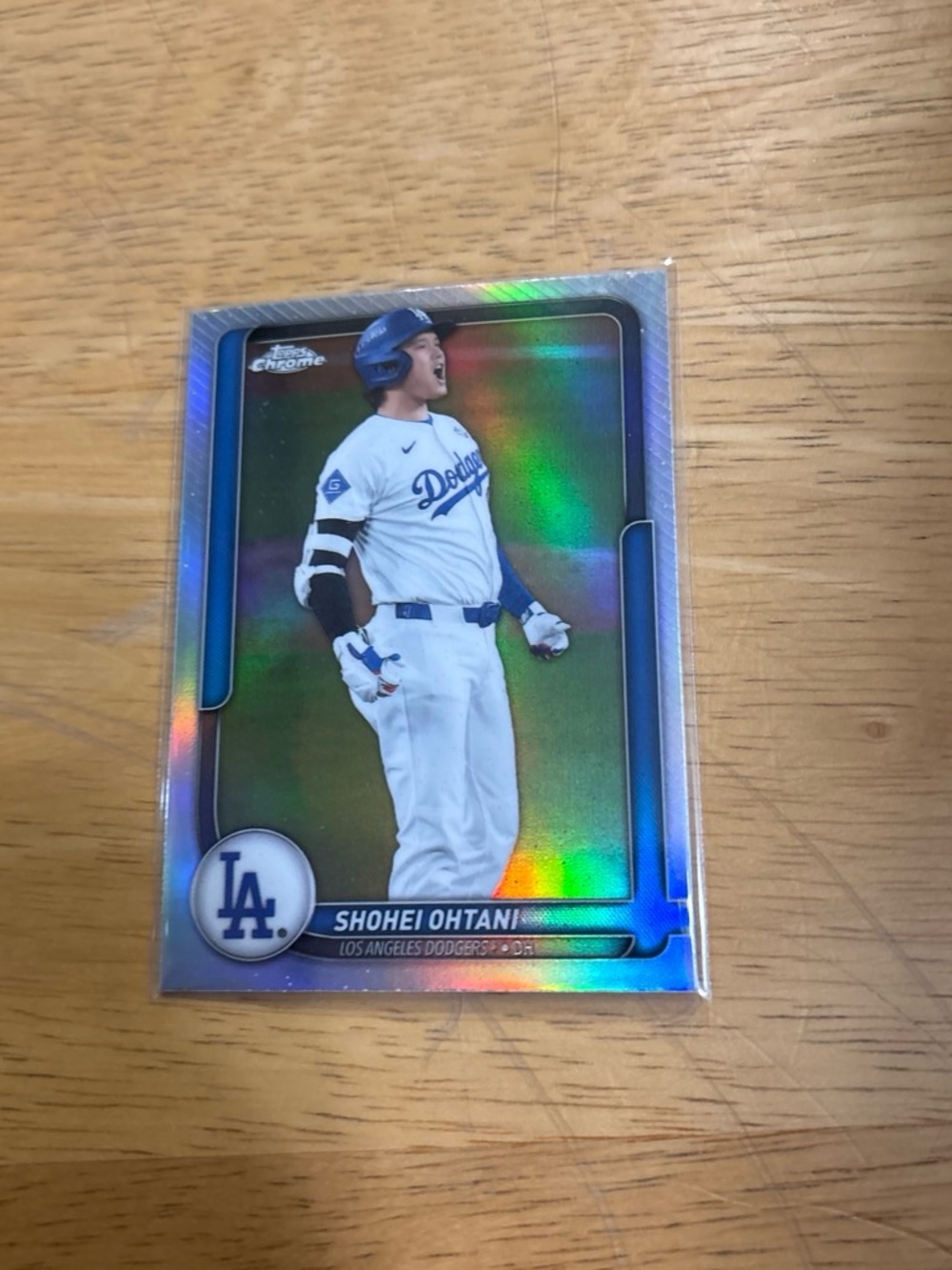 Shohei Ohtani Los Angeles Dodgers Baseball Card - Blue Holo